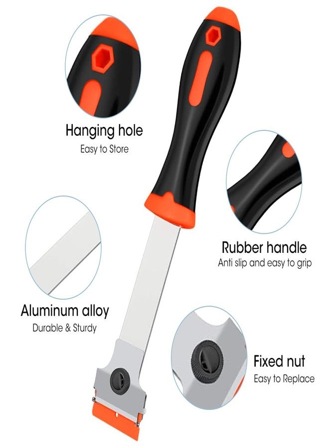 Serplex مكشطة شفرات الحلاقة Serplex®، عبوة من 3 قطع، تتضمن 20 شفرة حلاقة بلاستيكية و20 شفرة معدنية، أداة إزالة الغراء لإزالة الملصقات والعلامات من الجدران والزجاج. - Image 3